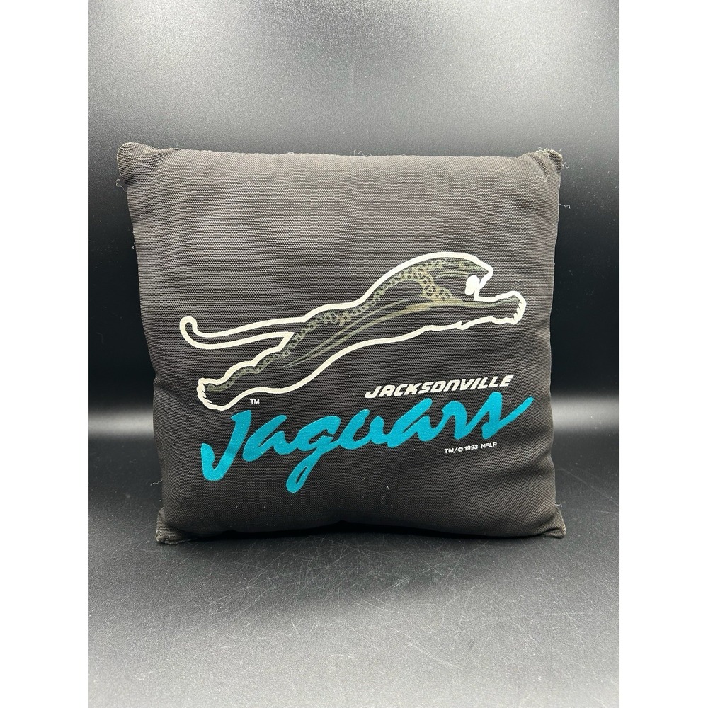 VTG NFL 1993 Jacksonville Jaguars 9X9 Banned Logo Decorative Throw Pillow